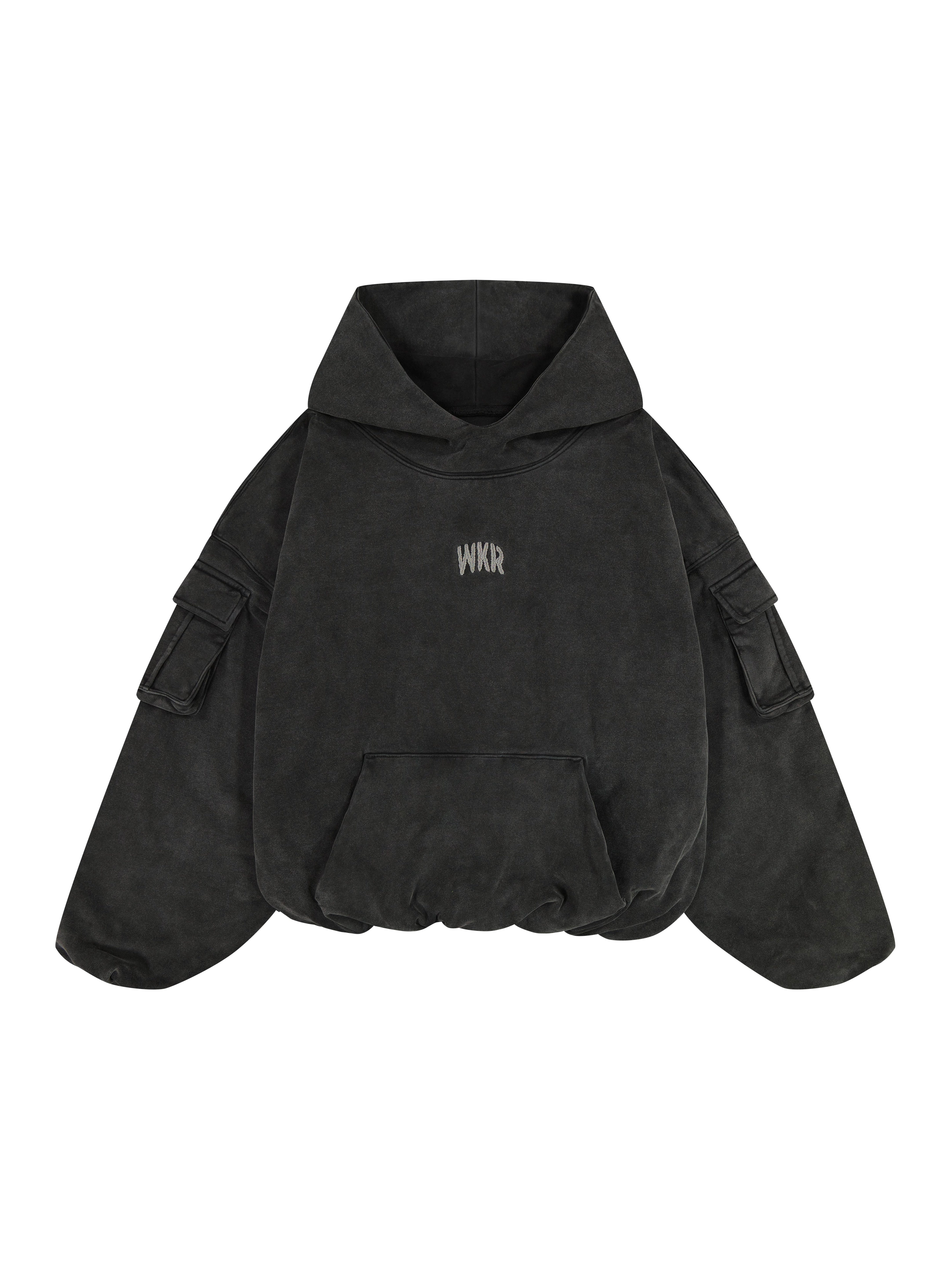 GEN 1 THRASHED LAYERED HOODIE 黒 GEN 1 THRASHED LAYERED HOODIE 黒