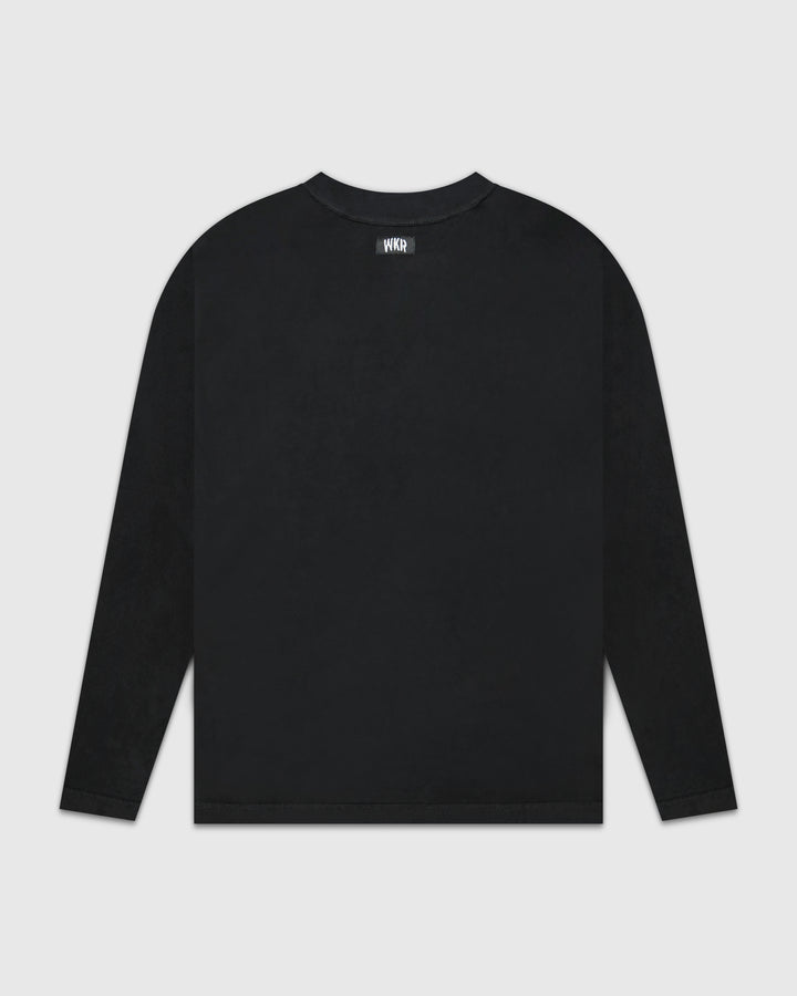Black Relaxed Oversized Longsleeve - Core II