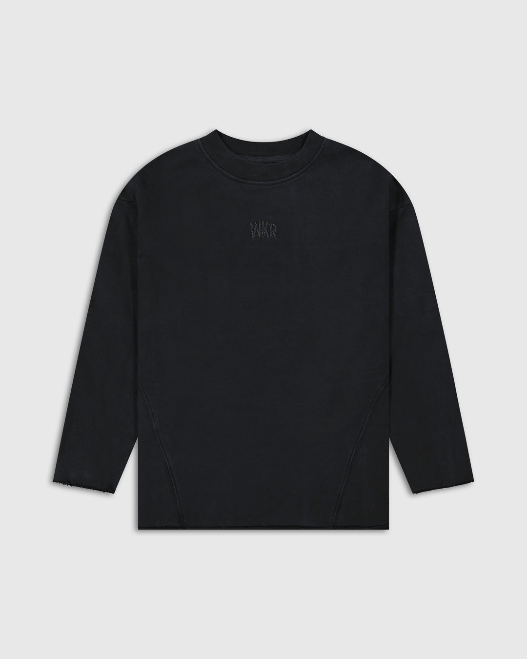 Black Paneled Oversized Longsleeve - Core II