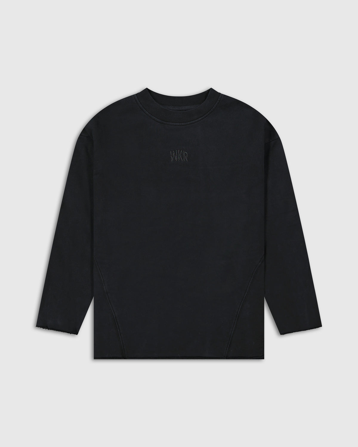Black Paneled Oversized Longsleeve - Core II