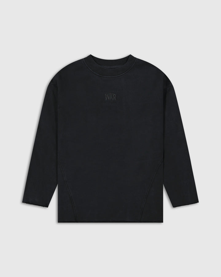 Black Paneled Oversized Longsleeve - Core II