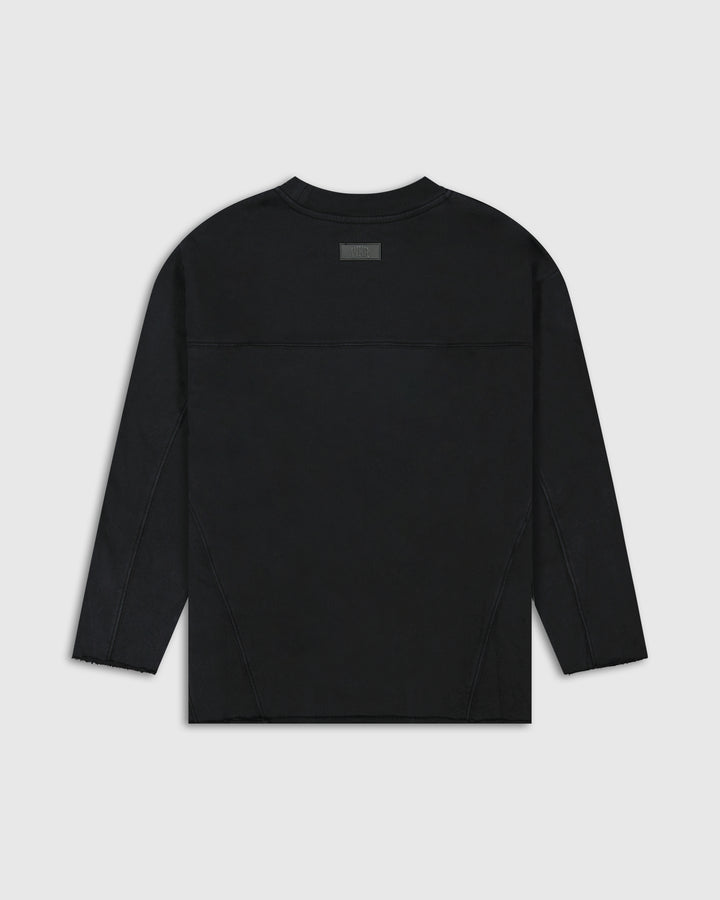 Black Paneled Oversized Longsleeve - Core II