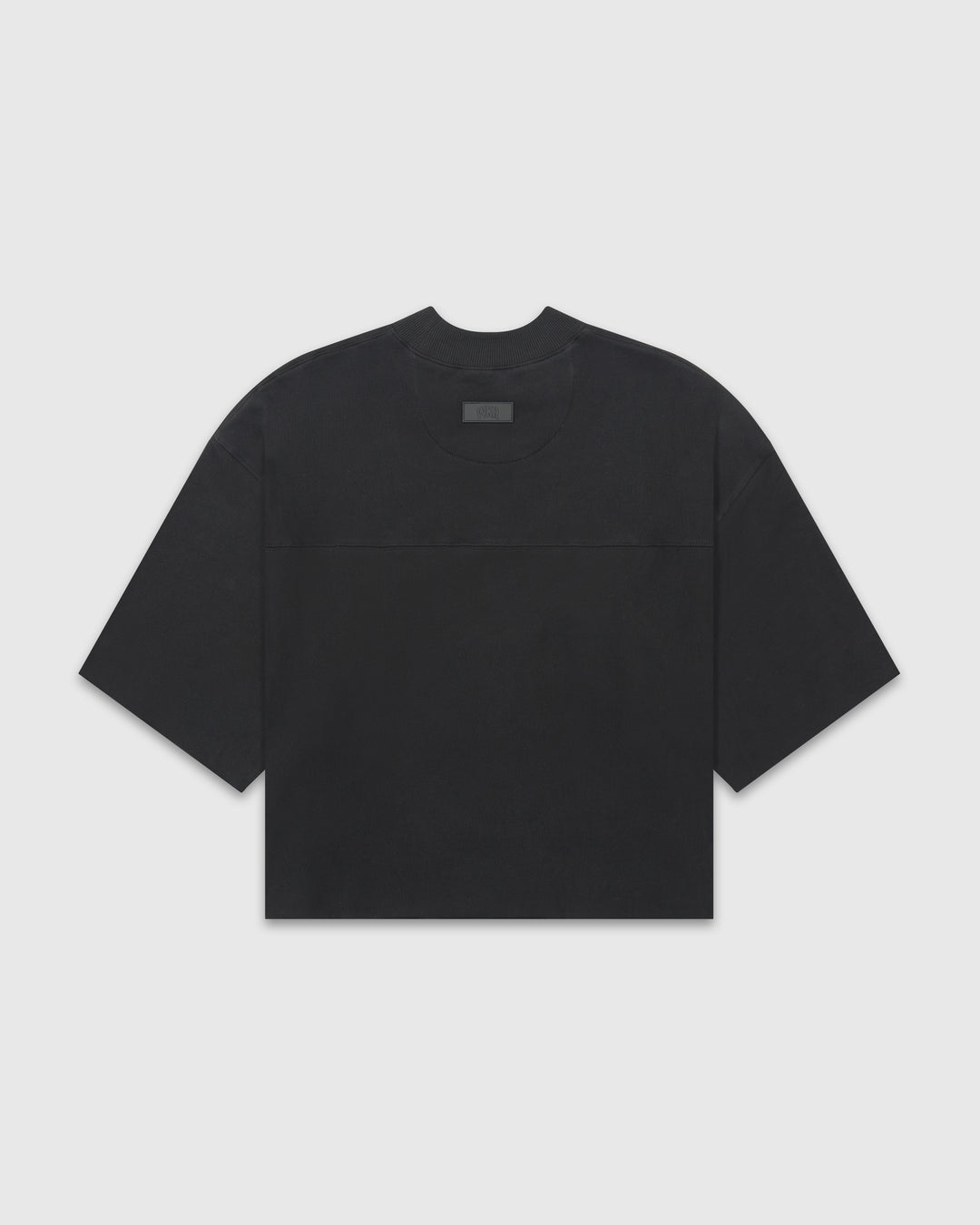 Black 3/4 Sleeve Heavy Crop Paneled Pullover - Core II