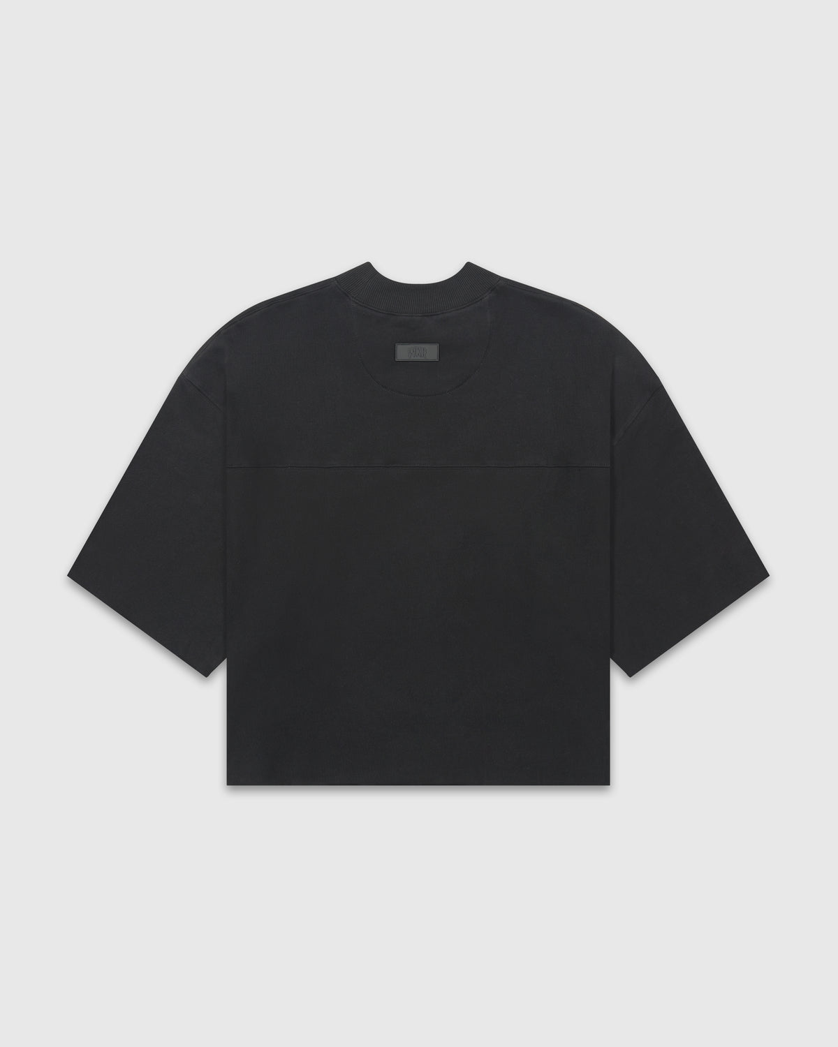 Black 3/4 Sleeve Heavy Crop Paneled Pullover - Core II