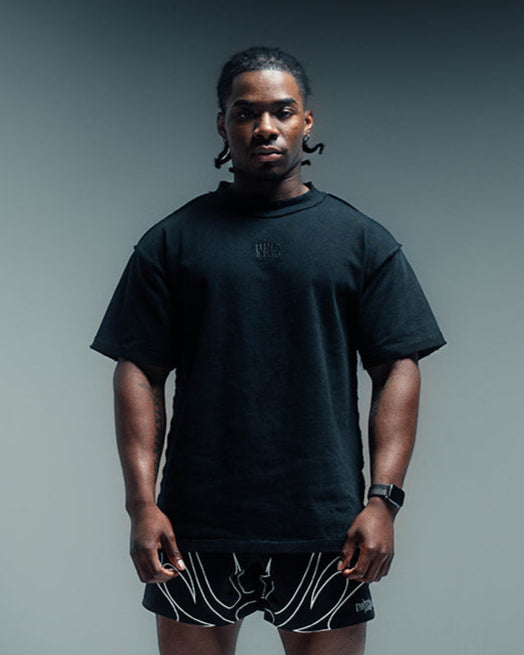 Black WKR Patchwork Tee - SS4