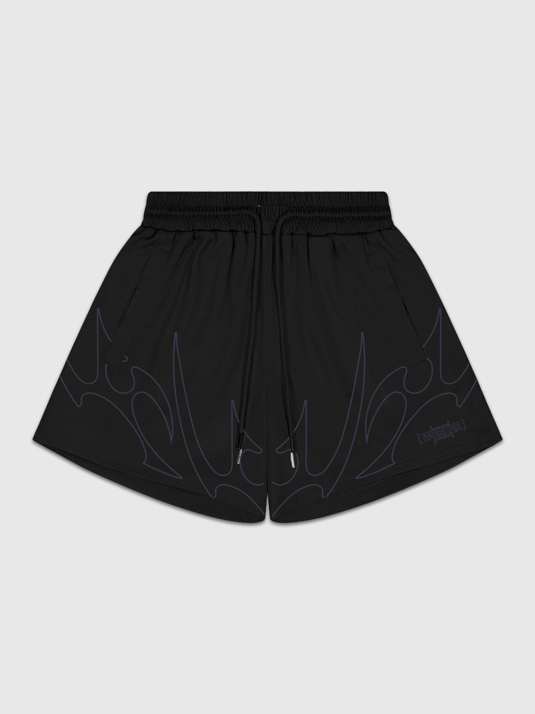 Black/Purple Tribal Flame Premium Performance Short