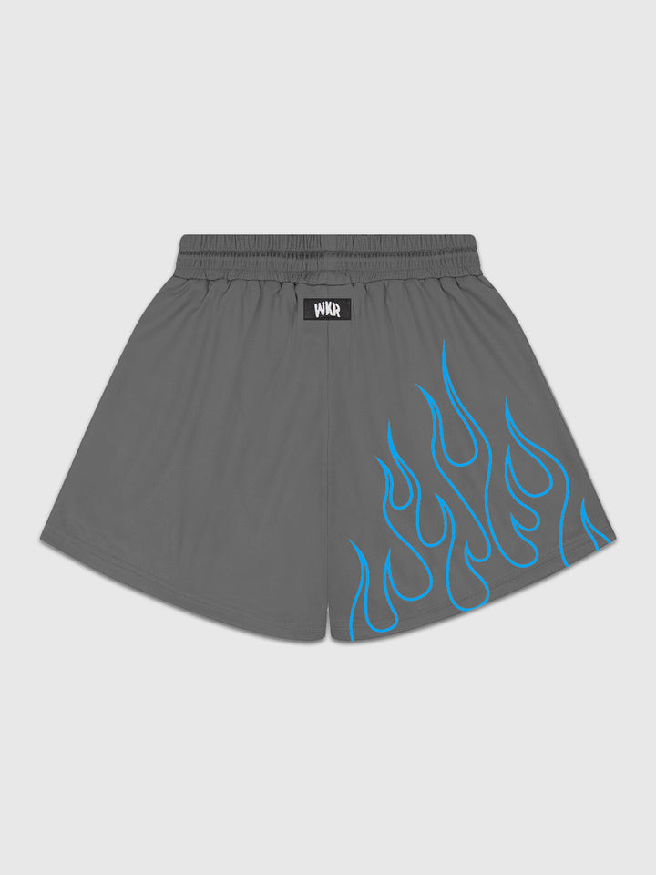 Gray/Blue Flame Premium Performance Short