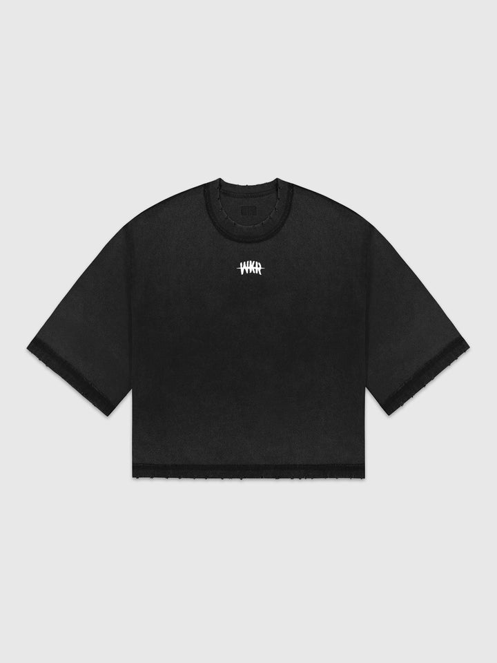 Slash Logo 3/4 Sleeve Cropped Tee - NF2.0
