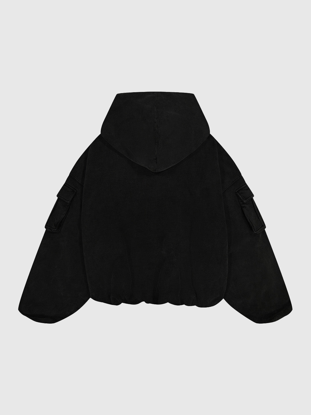 Black WKR Heavyweight Double Layered Utility Hoodie  - SS4