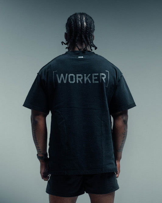 Black WKR Patchwork Tee - SS4
