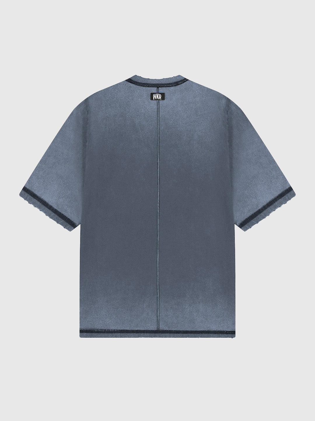 Gray WKR Big Logo Oversized Distressed Tee - SS2