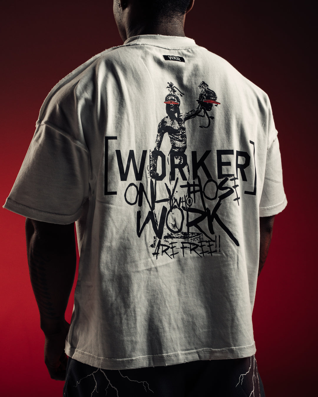 White WKR Statue Tee - NQ