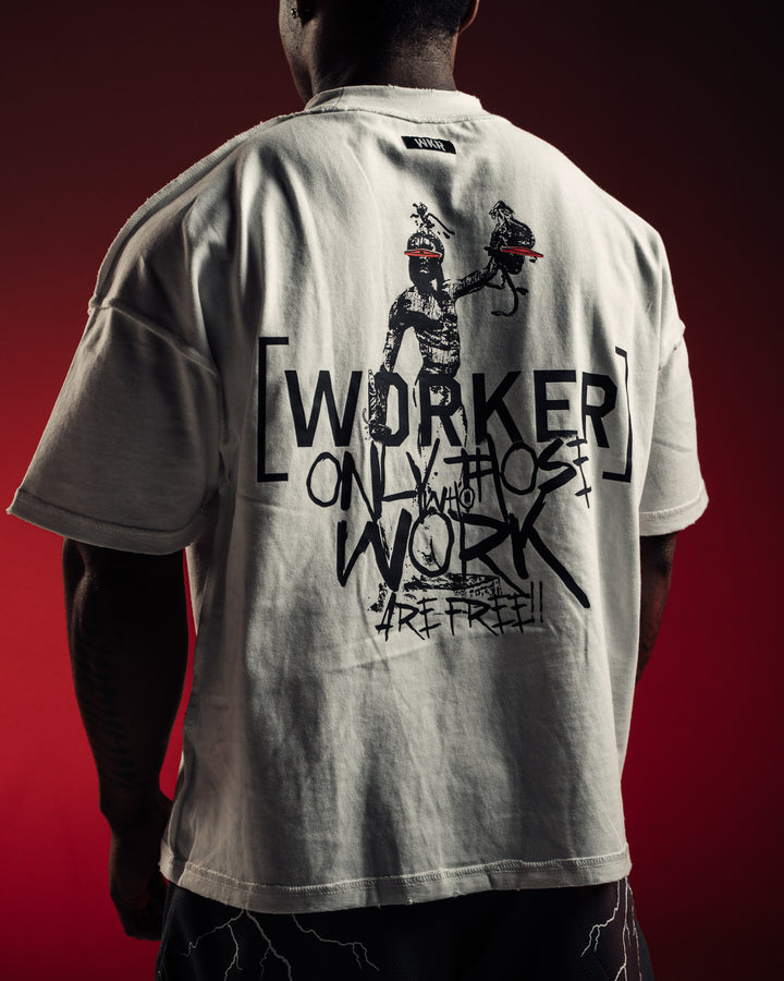 White WKR Statue Tee - NQ