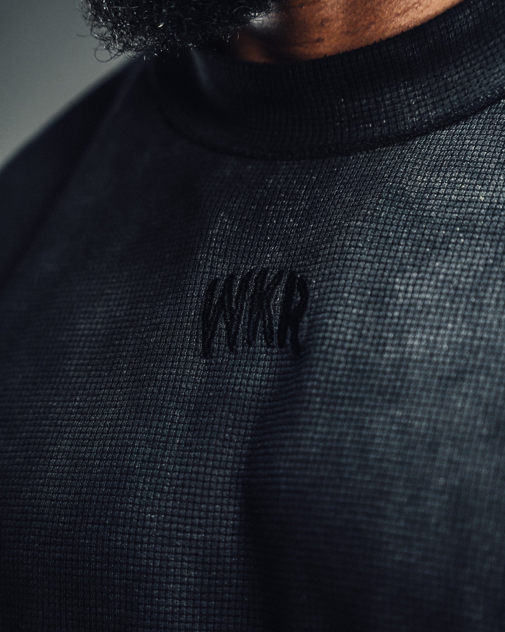 PRE-ORDER: Vintage Black WKR Waffle Knit Shirt