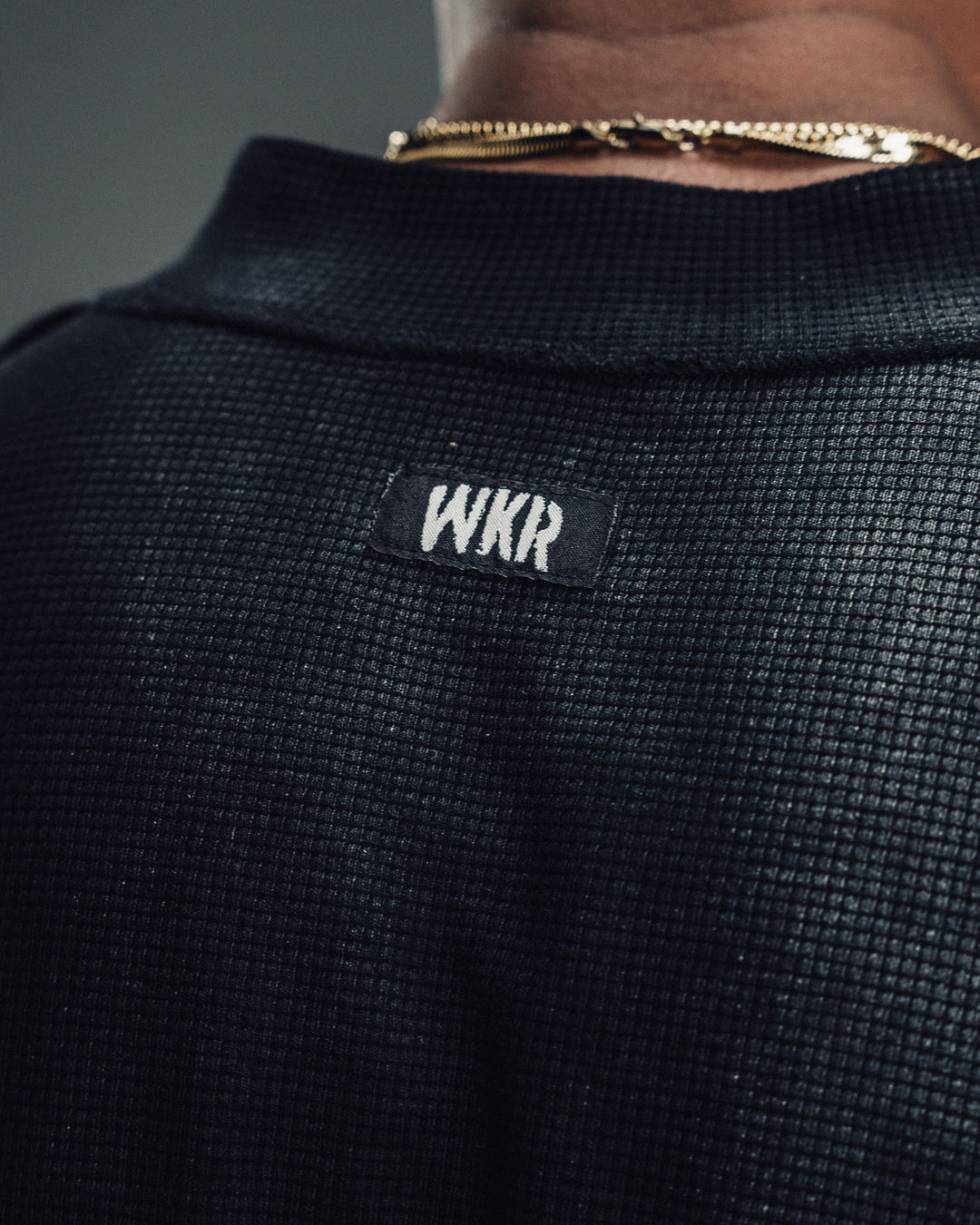 PRE-ORDER: Vintage Black WKR Waffle Knit Shirt