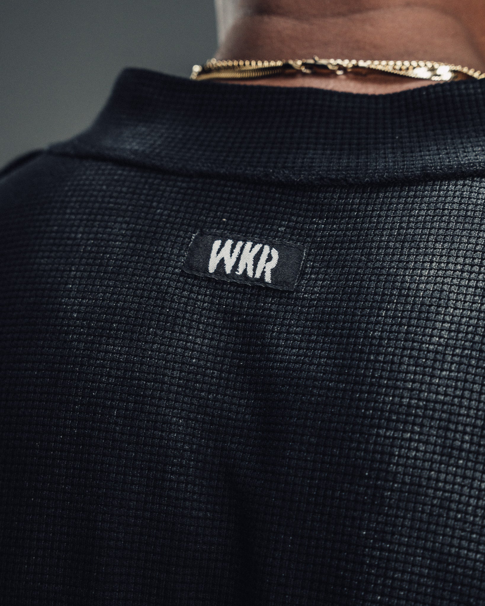 PRE-ORDER: Vintage Black WKR Waffle Knit Shirt