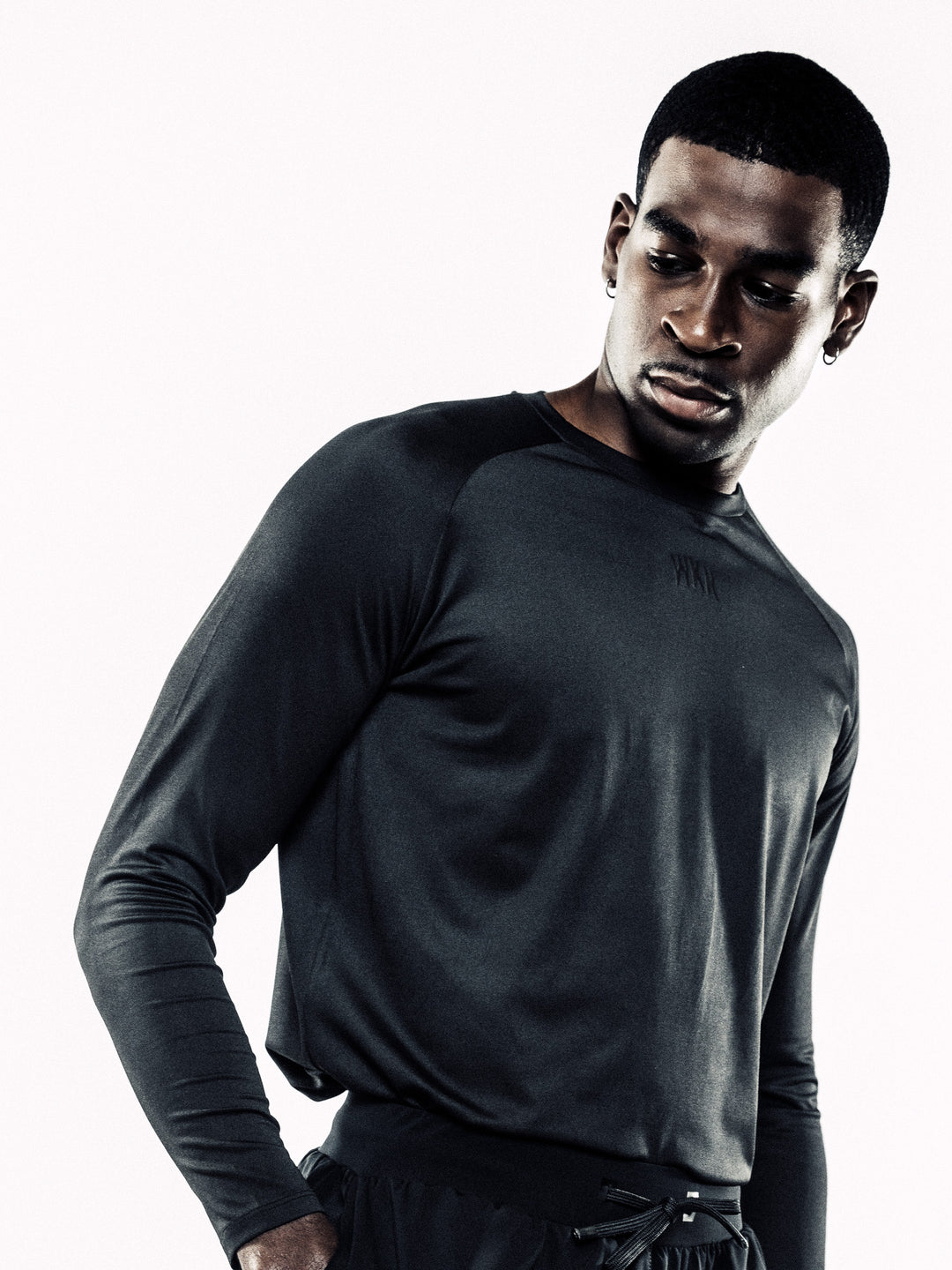 Black ESSNTLS Longsleeve Tee