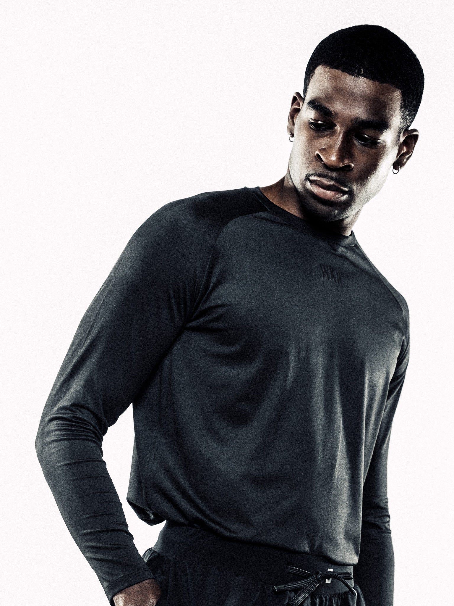 Black ESSNTLS Longsleeve Tee