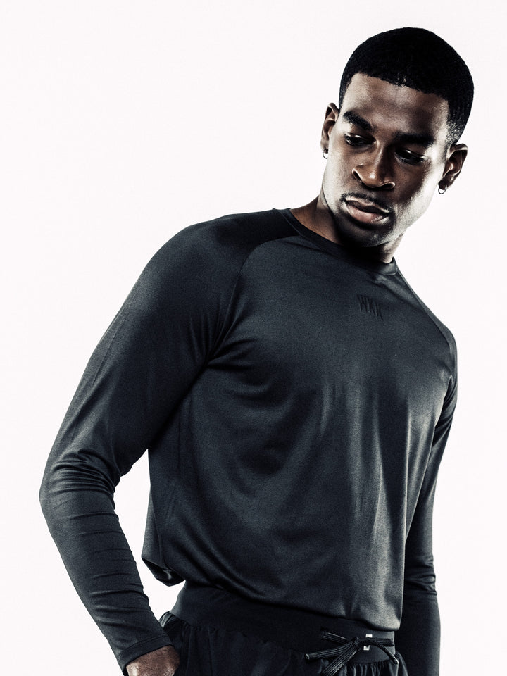 Black ESSNTLS Longsleeve Tee
