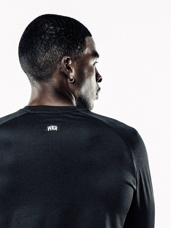 Black ESSNTLS Longsleeve Tee