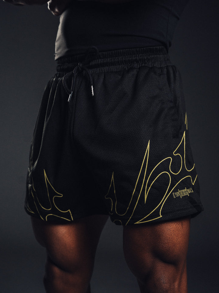 Gold Tribal Flame Performance Short - Earned