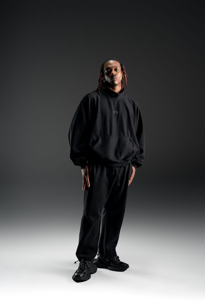Black High Neck Pullover - SS3