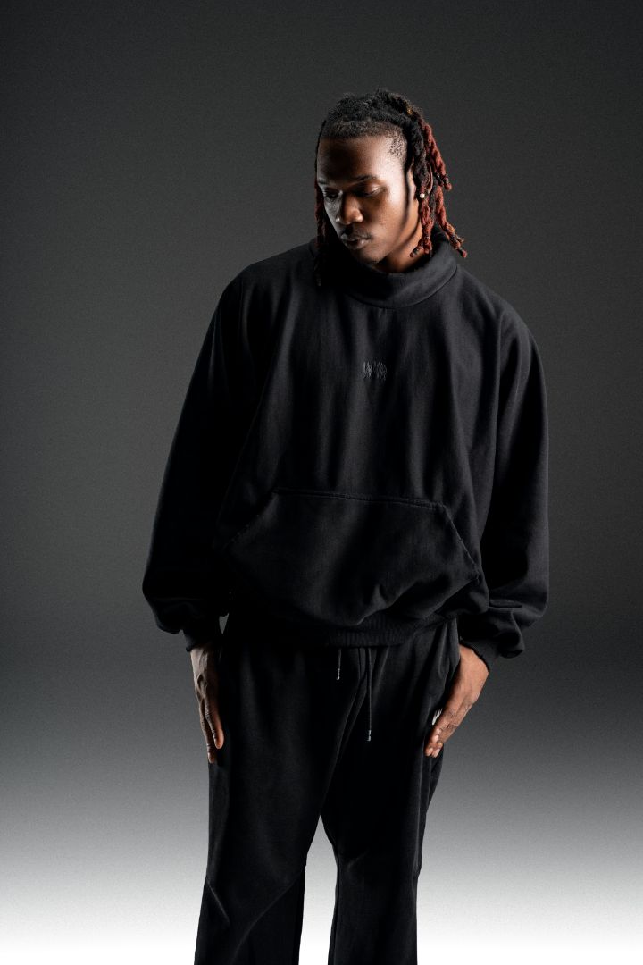 Black High Neck Pullover - SS3