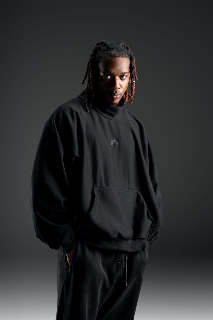 Black High Neck Pullover - SS3