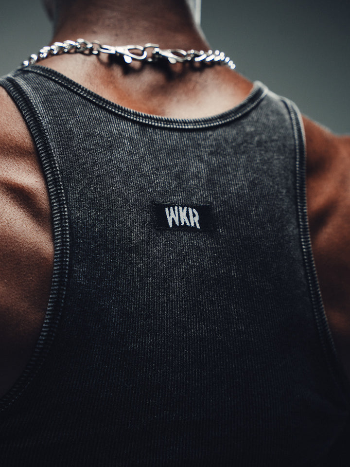 WKR Acid Washed Black Armored Tank (Size Up)