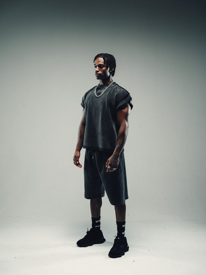 Vintage Washed Waffle Knit Cut-Off - Core II