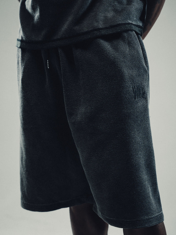 Vintage Washed Waffle Knit Low Cut Short - Core II
