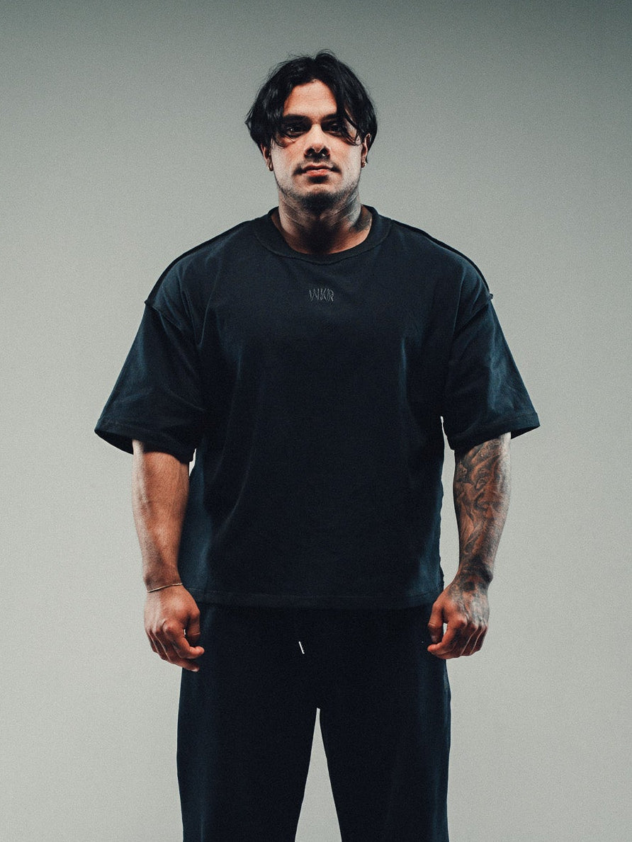 Black Drop Shoulder Tee - Core II