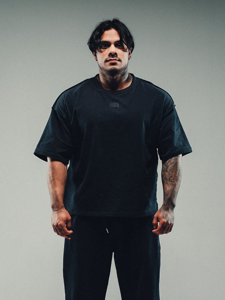 Black Drop Shoulder Tee - Core II