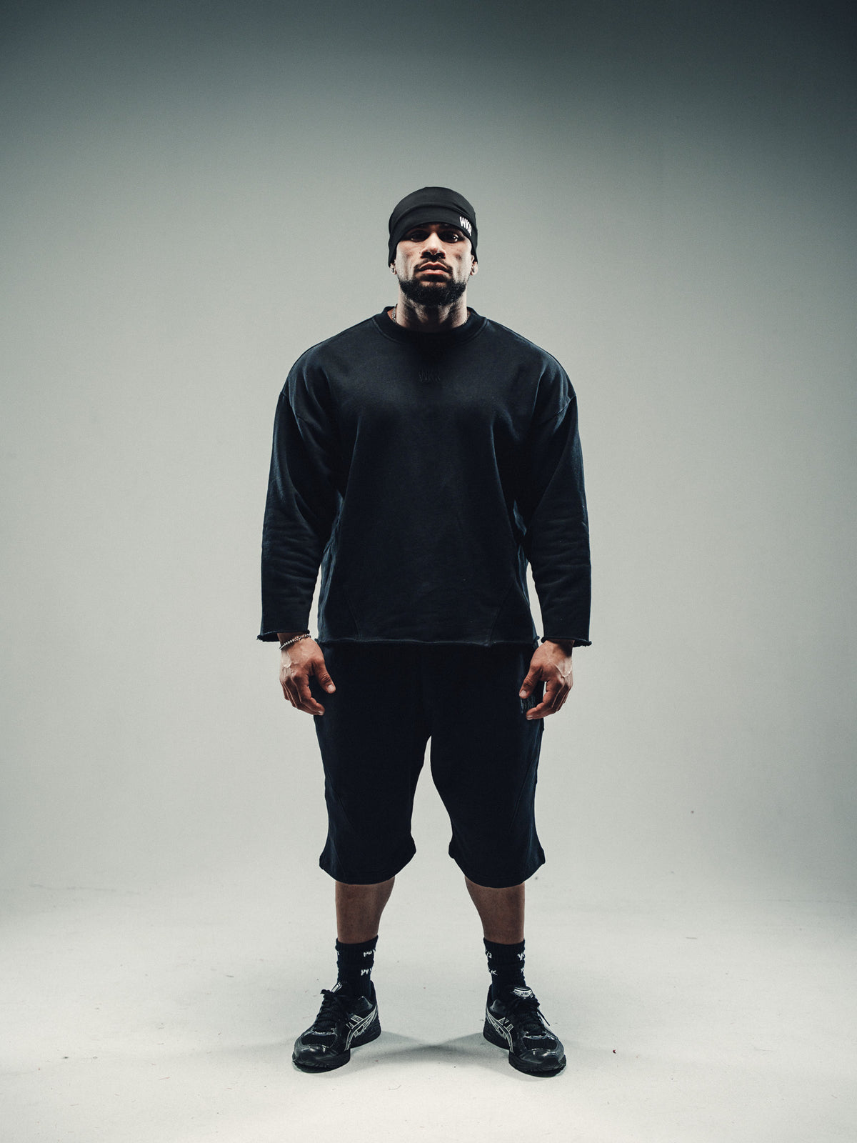 Black Paneled Oversized Longsleeve - Core II