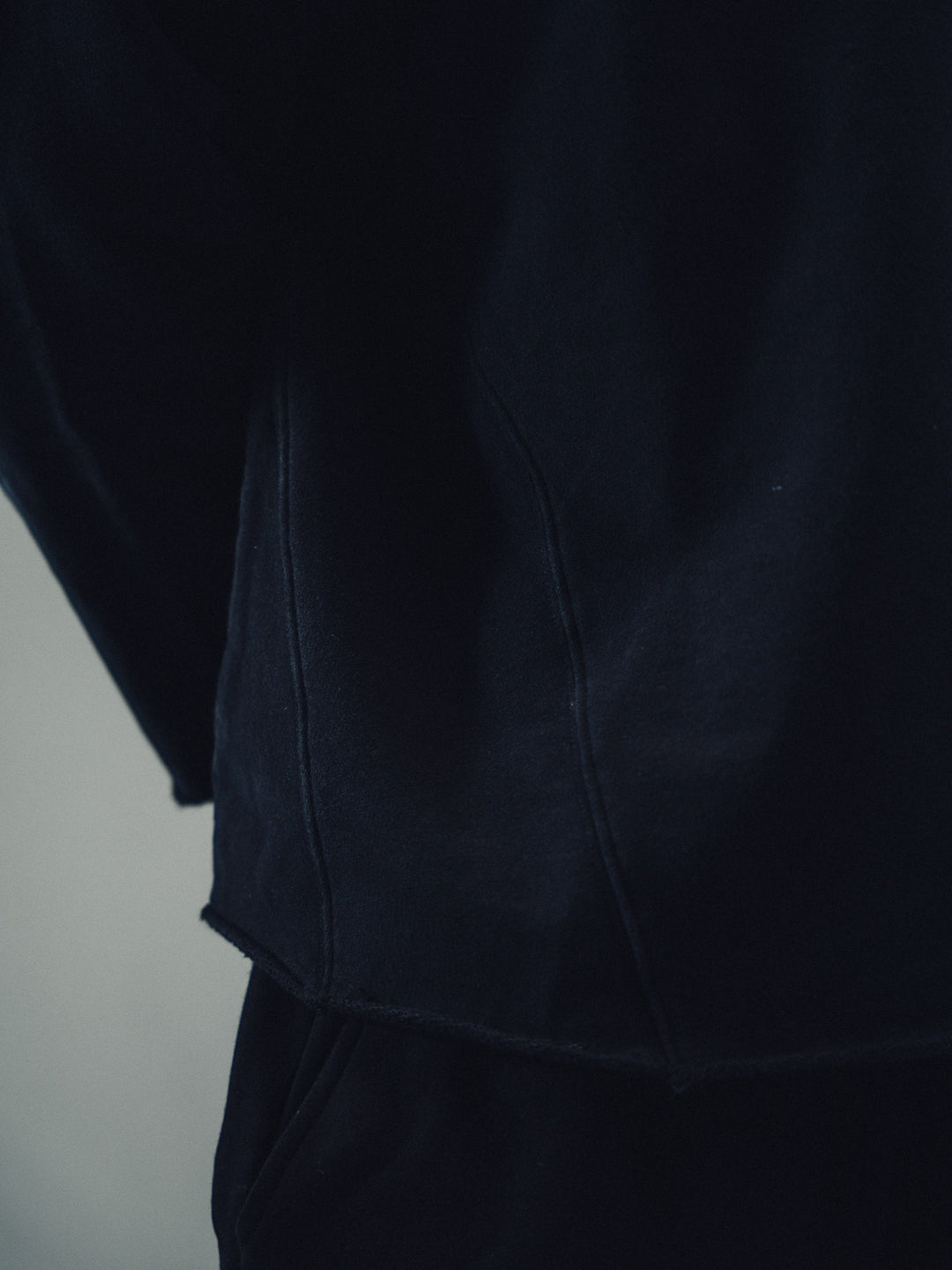 Black Paneled Oversized Longsleeve - Core II