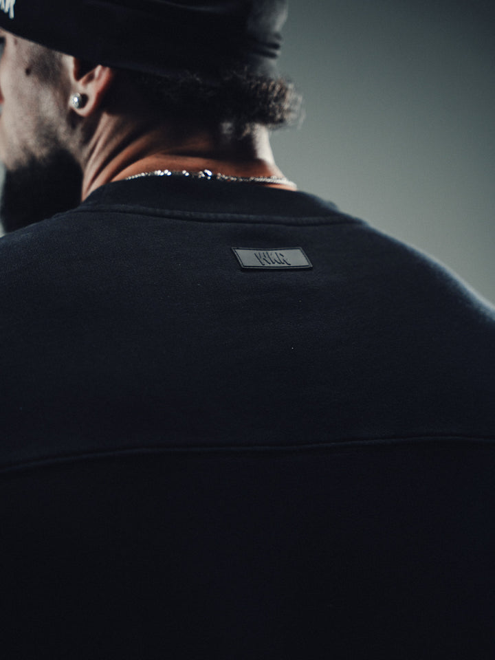 Black Paneled Oversized Longsleeve - Core II