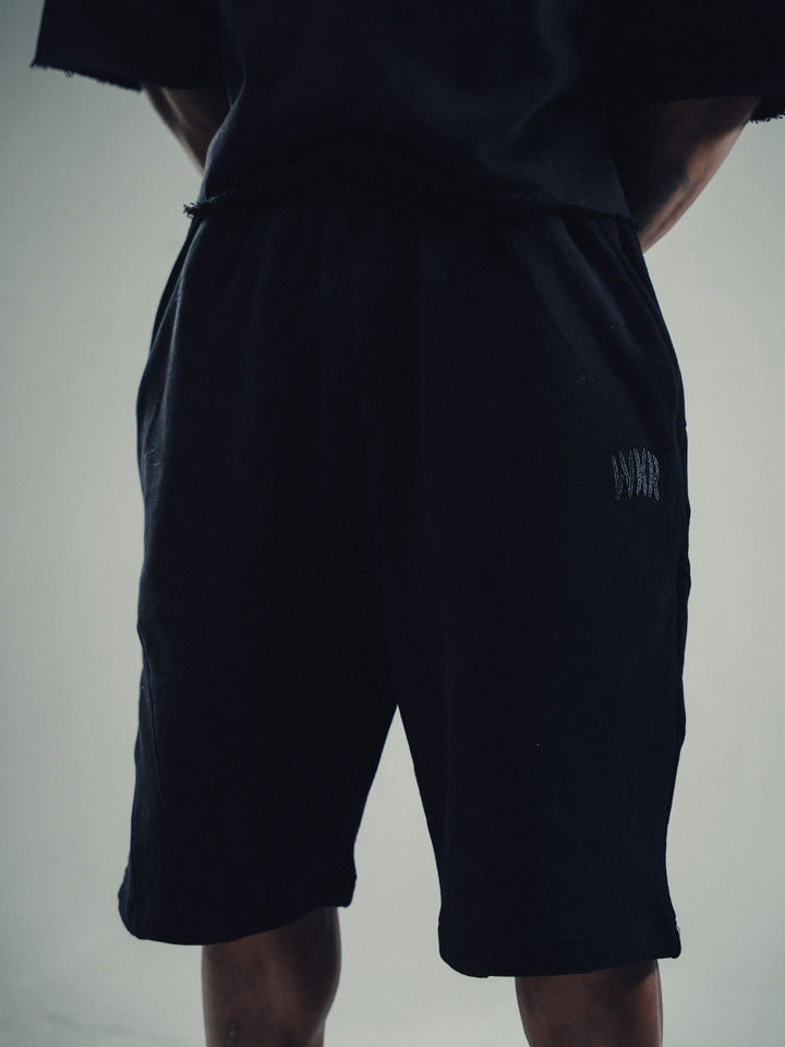 Black Low Cut Panel Short - Core II