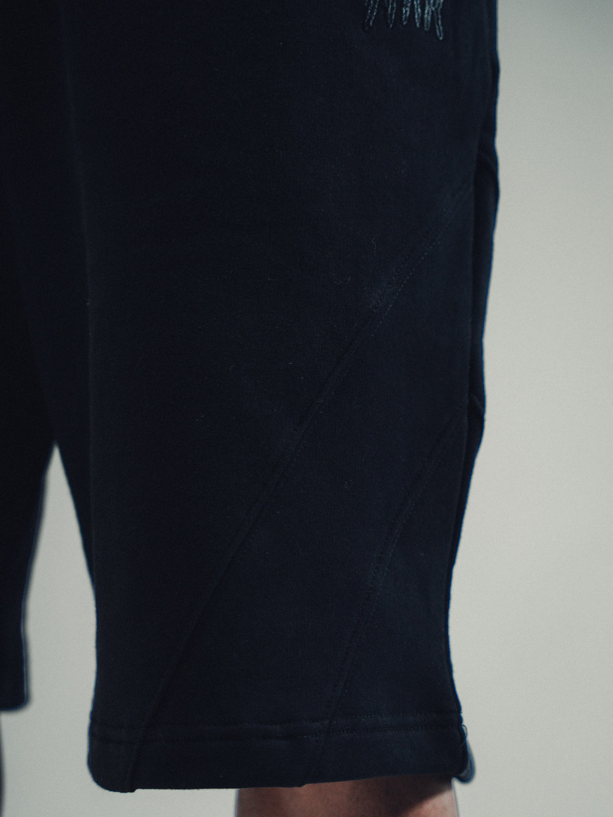 Black Low Cut Panel Short - Core II