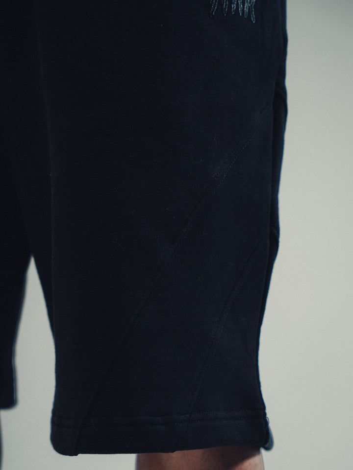 Black Low Cut Panel Short - Core II