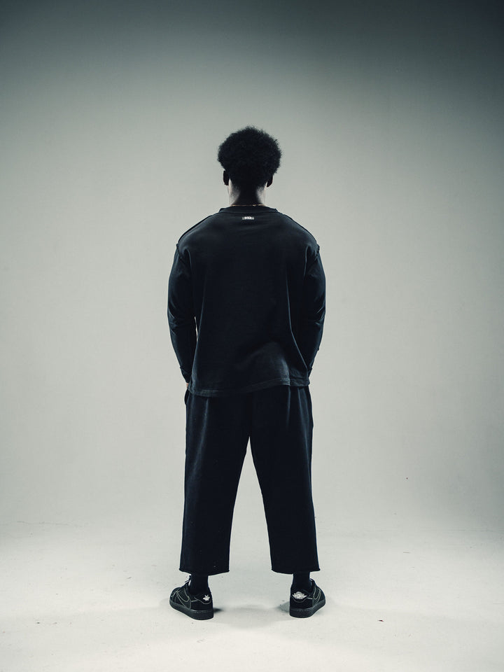 Black Relaxed Oversized Longsleeve - Core II