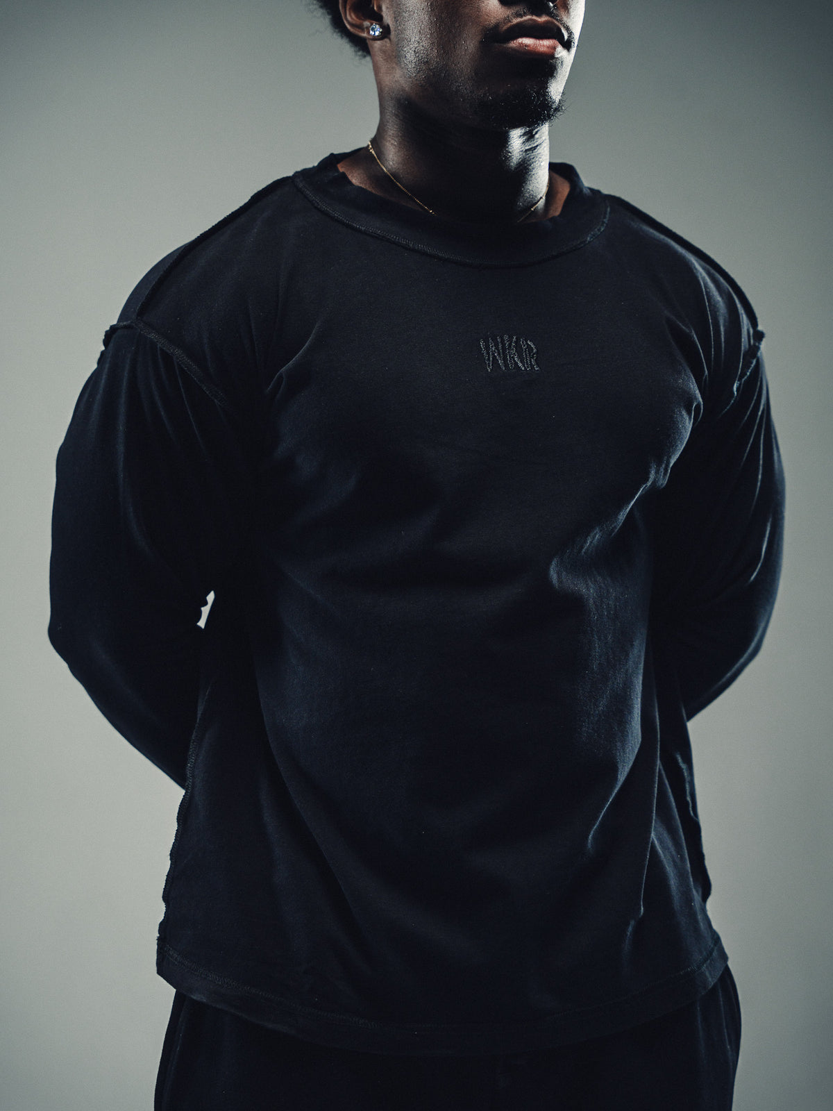 Black Relaxed Oversized Longsleeve - Core II