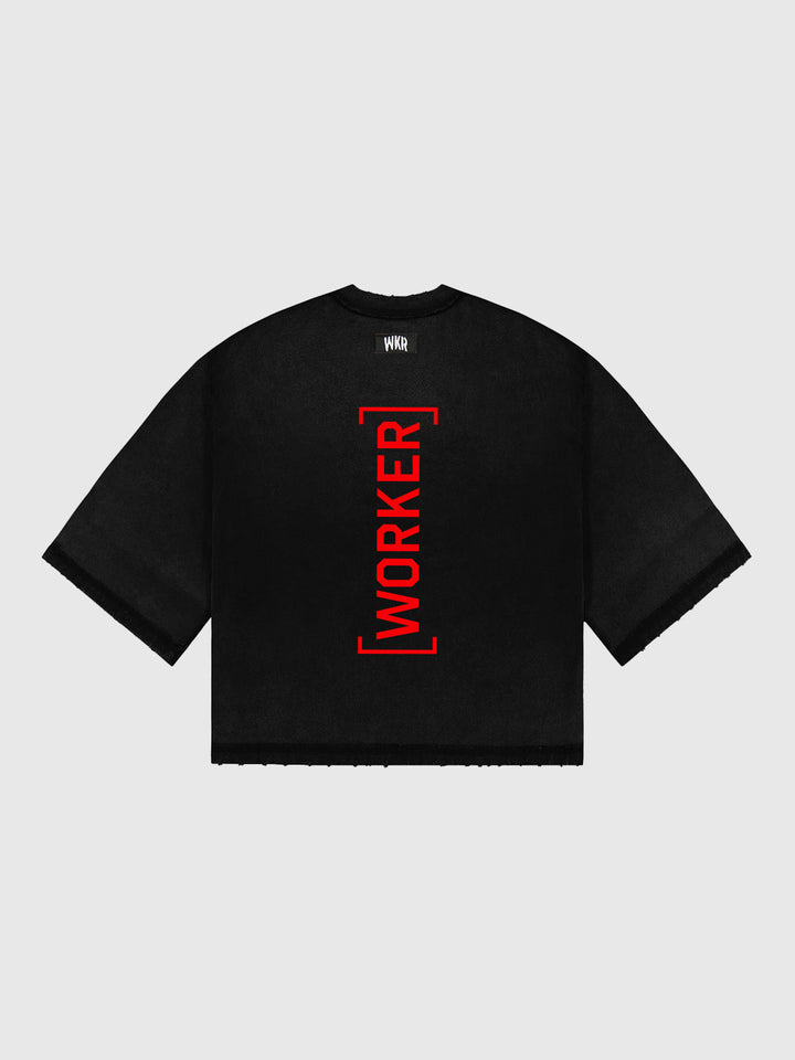 Bred 3/4 Sleeve Cropped Tee - SS5