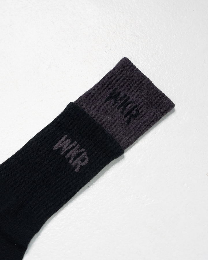 Black/Charcoal Double Layered Sock - SS1