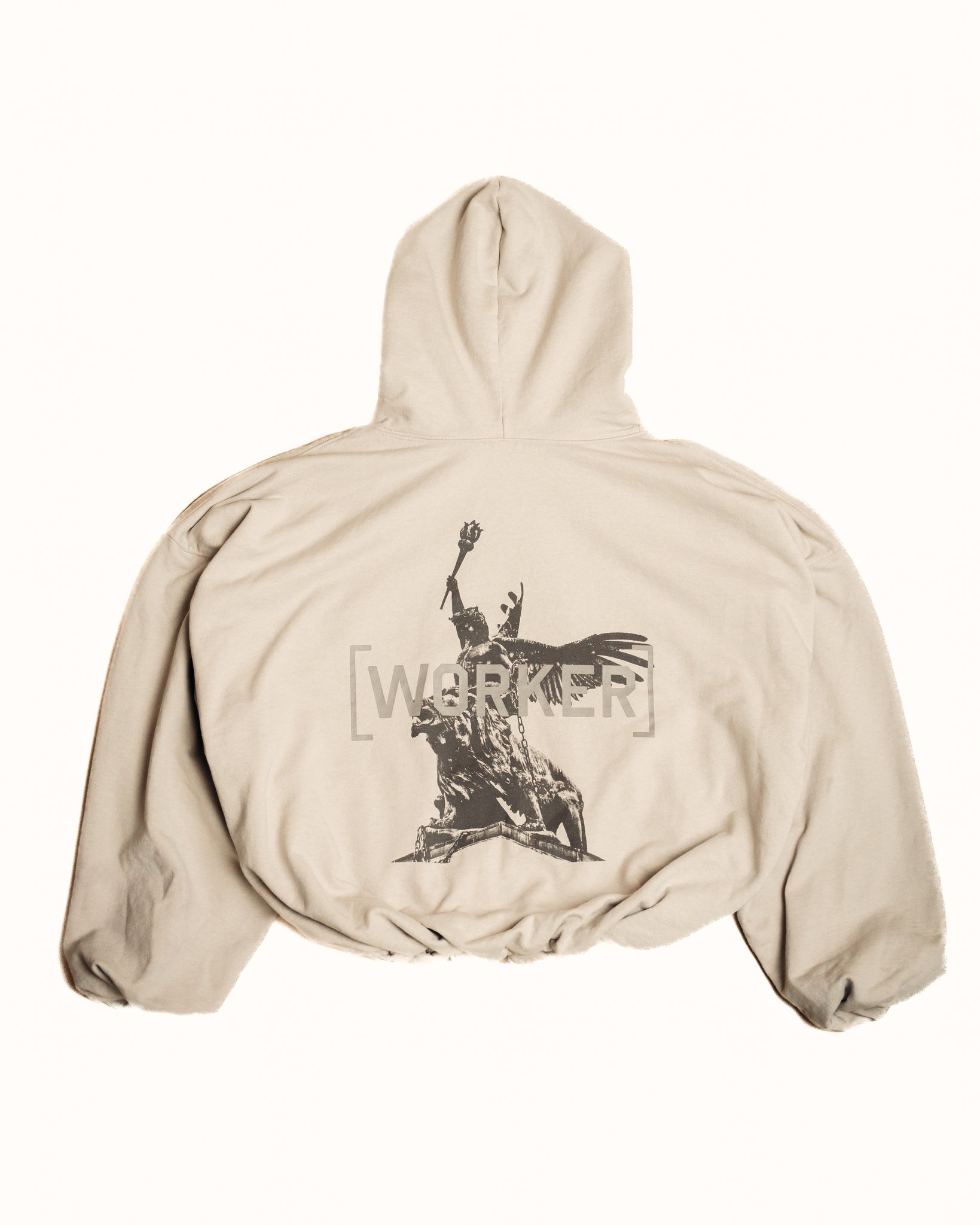 Beige Awakening Heavyweight Double Layered Hoodie