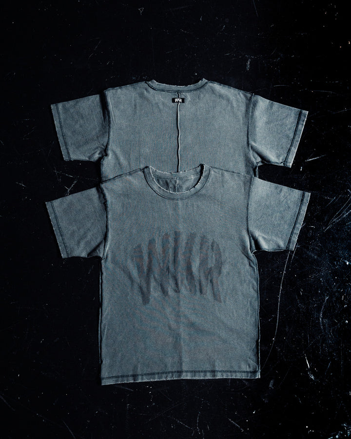 Gray WKR Big Logo Oversized Distressed Tee - SS2