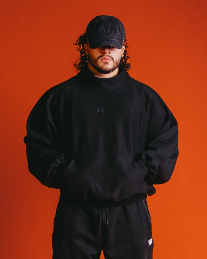 Black High Neck Pullover - SS3