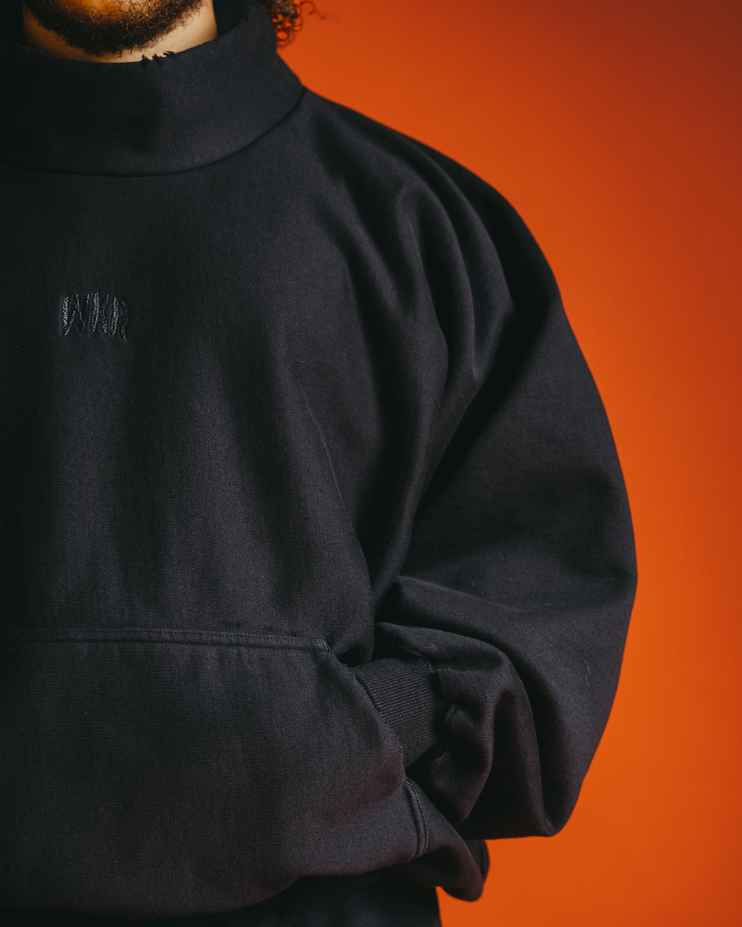 Black High Neck Pullover - SS3
