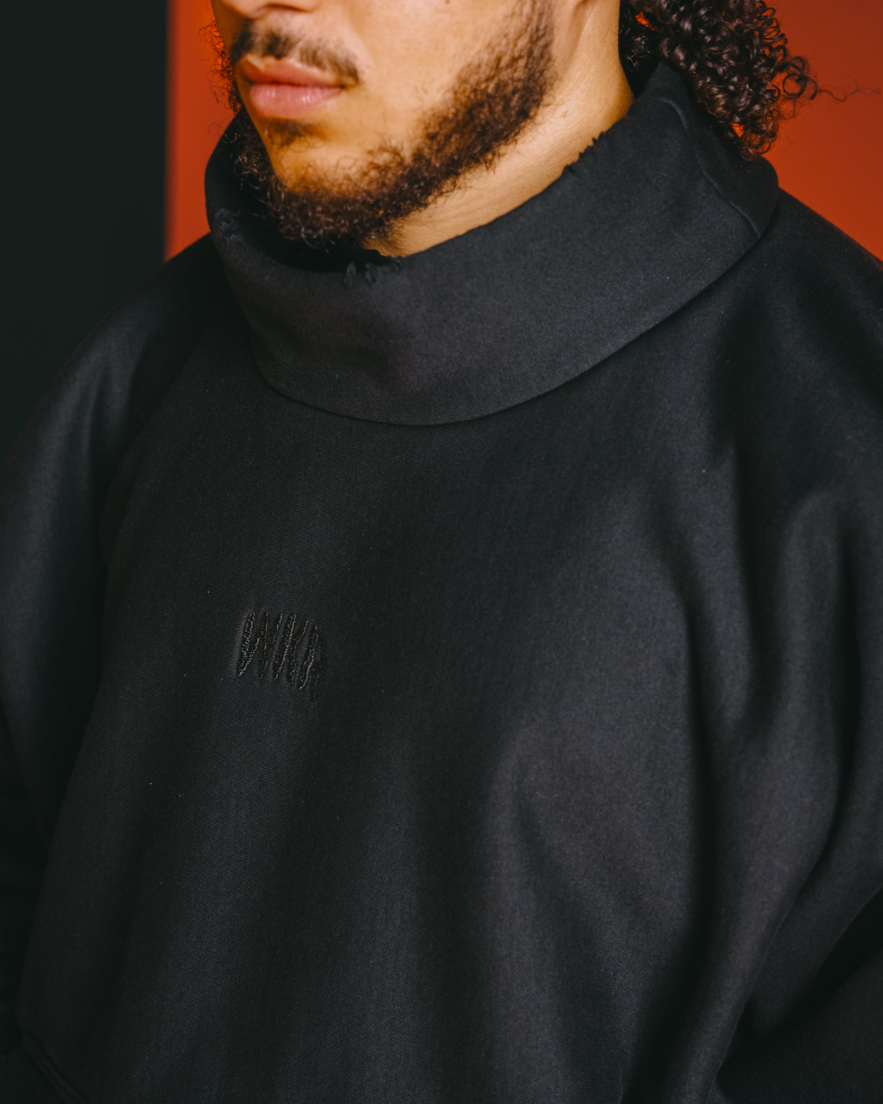 Black High Neck Pullover - SS3