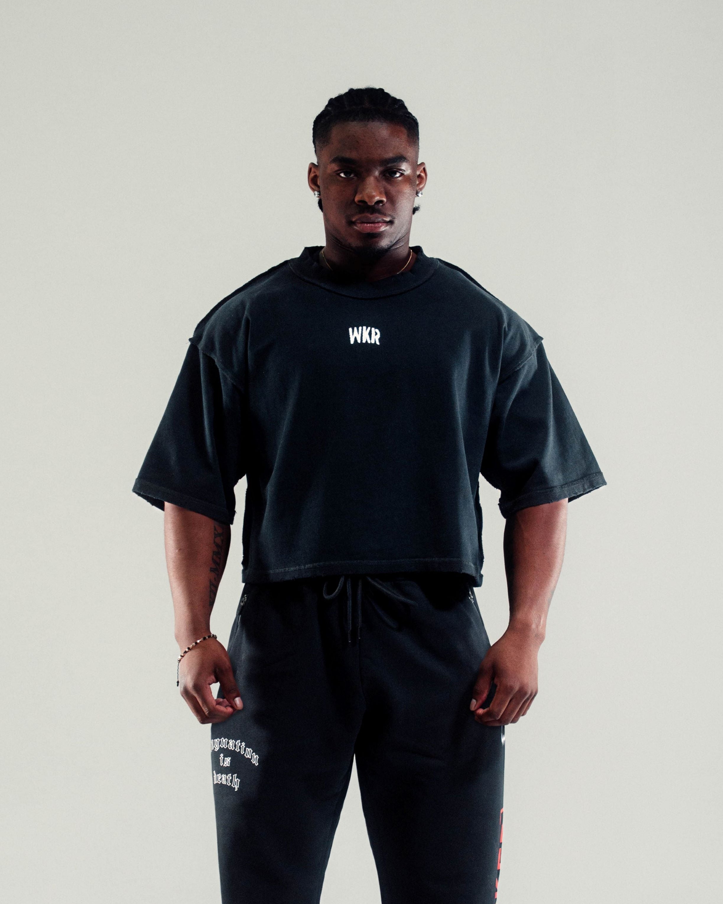 Bred 3/4 Sleeve Cropped Tee - SS5