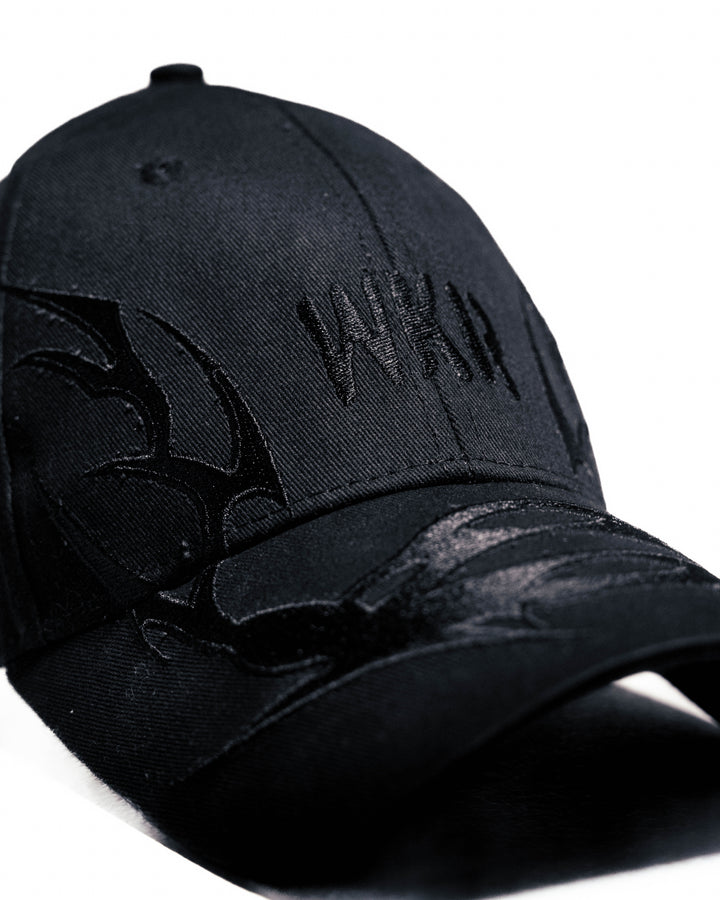 Black Tribal Flame 3D Embroidery Hat - SS4